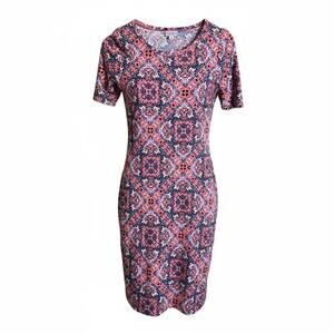 NWT LuLaRoe floral geometric dress xxs